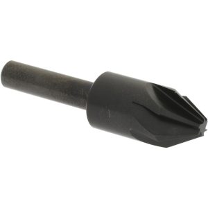 HERTEL Countersink: 1/2" Head Dia, 60.00 deg Included Angle, 6 Flute, High-Speed Steel, Right Hand Cut GX89330781