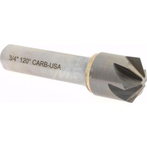 HERTEL Countersink: 3/4" Head Dia, 120.00 deg Included Angle, 6 Flute, Solid Carbide, Right Hand Cut 336-008590