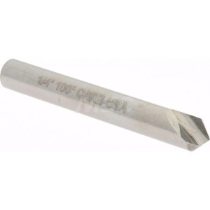 HERTEL Countersink: 1/4" Head Dia, 100.00 deg Included Angle, 1 Flute, Solid Carbide, Right Hand Cut 331-203080