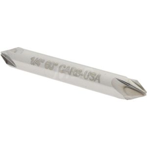 HERTEL Countersink: 1/4" Head Dia, 60.00 deg Included Angle, 4 Flute, Solid Carbide, Right Hand Cut 334-203050