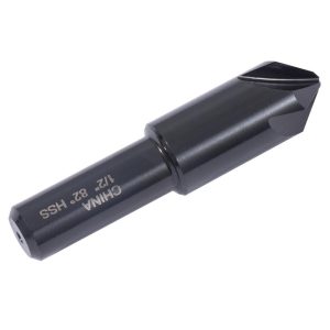 HERTEL Countersink: 1/2" Head Dia, 82.00 deg Included Angle, 4 Flute, High-Speed Steel, Right Hand Cut GX89336671
