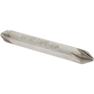HERTEL Countersink: 1/4" Head Dia, 60.00 deg Included Angle, 6 Flute, Solid Carbide, Right Hand Cut 336-203050