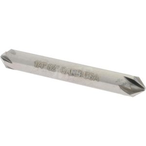 HERTEL Countersink: 1/4" Head Dia, 82.00 deg Included Angle, 6 Flute, Solid Carbide, Right Hand Cut 336-203060