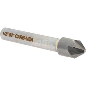 HERTEL Countersink: 1/2" Head Dia, 82.00 deg Included Angle, 4 Flute, Solid Carbide, Right Hand Cut 334-006060