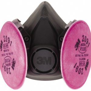3M Half Facepiece Respirator with Cartridge: Large, Thermoplastic Elastomer, Bayonet 7000126164