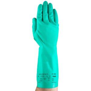 ANSELL Series 37-155 Chemical Resistant Gloves: Size X-Large, 15.00 Thick, Nitrile, Nitrile, Unsupported, 117144