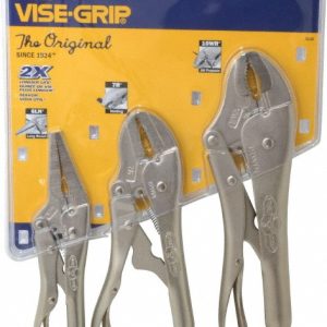 IRWIN Plier Set: 3 Pc, Locking Pliers 323S