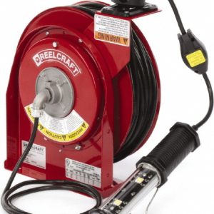 REELCRAFT Cord & Cable Reel: 16 AWG, 50' Long, LED Light End L 4050 163 10