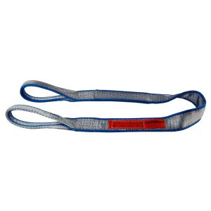 LIFT-ALL Flat Eye & Eye, Type 3 Web Sling: 20' Long, 4" Wide, 11500 lb Vertical Capacity, Polyester EE2804TFX20
