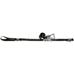 LIFT-ALL Polyester Ratchet Strap Tie Down: 20' Long, 1" Wide, 2100 lb Breaking Strength, 700 lb Load Capacity 60105