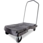 RUBBERMAID Triple Trolley Folding Handle Dolly/Cart/Platform Truck with wheels, 500 lbs Capacity FG440100BLA