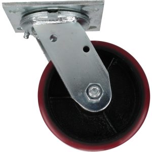VALUE COLLECTION Swivel Top Plate Caster: Polyurethane, 5" Wheel Dia, 2" Wheel Width, 500 lb Capacity, 6-1/2" OAH GMC-SI-0061