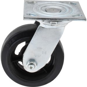 VALUE COLLECTION Swivel Top Plate Caster: Rubber, 5" Wheel Dia, 2" Wheel Width, 500 lb Capacity, 6-1/2" OAH VES5X2MOR
