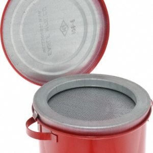 EAGLE 1 Quart Capacity, Coated Steel, Red Bench Can B601