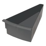 DURHAM Plastic Triangle Bin: Gray 15007-95