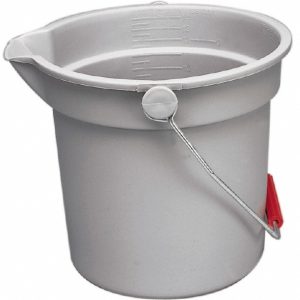 RUBBERMAID BRUTE Round Bucket, , Heavy-Duty Construction, 14 Qt, Gray FG261400GRAY