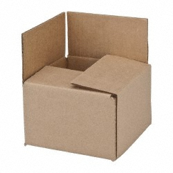 JESPEN IND LLC Corrugated Shipping Box: 6" Long, 6" Wide, 4" High 16