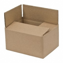 JESPEN IND LLC Corrugated Shipping Box: 8" Long, 6" Wide, 4" High 18