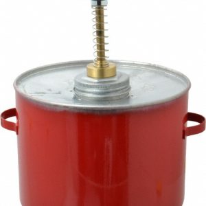 EAGLE 4 Quart Capacity, 10-3/4 Inch High x 8 Inch Diameter, Galvanized Steel Plunger Can P704