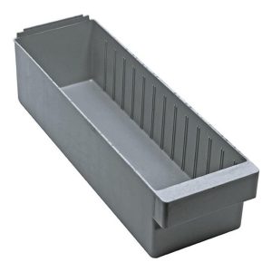 QUANTUM STORAGE Plastic Drawer Bin: Gray QED602GY