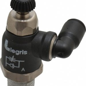 LEGRIS Air Flow Control Valve: Compact Swivel Outlet Flow Control, Tube x NPT, 1/4" Tube OD 7045 56 14