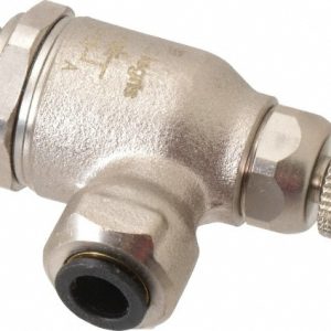 LEGRIS Air Flow Control Valve: Push-to-Connect Metal Flow Control, Tube x BSPP, 8mm Tube OD 7100 08 17