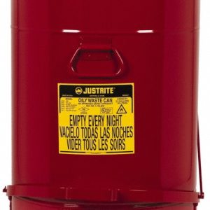 JUSTRITE 21 Gallon Capacity, Galvanized Steel Disposal Can 09700