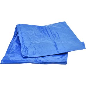 VALUE COLLECTION Tarp/Dust Cover: Blue, Rectangle, Polyethylene, 12' Long x 10' Wide KSMSCBB1012