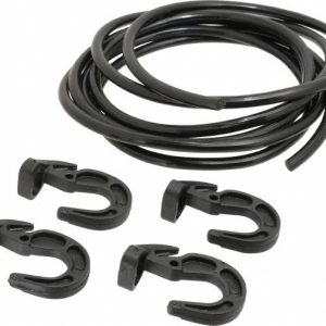 POLYFLEX Tie Down Rope: 16' OAL, 5/16" Head Dia, 4 Hooks KITMSC89903041