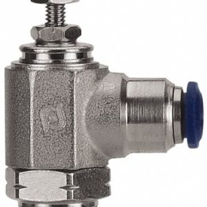 PRO-SOURCE Needle Valve: Angled, 1/4 x 1/8" Pipe, Nickel-Plated Brass Body, Nitrile Butadiene Rubber Seal 2556314899PRO
