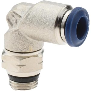 PRO-SOURCE Push-to-Connect Tube x Universal Thread Fitting: Swivel Elbow, 1/8 Thread, Universal, 1/4" OD 2555614865PRO
