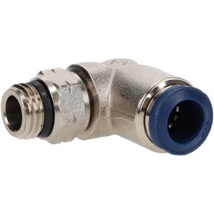 PRO-SOURCE Push-to-Connect Tube x Universal Thread Fitting: Swivel Elbow, 1/4 Thread, Universal, 3/8" OD 2555638165PRO