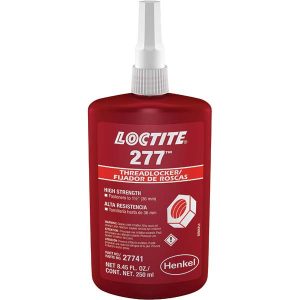 LOCTITE Threadlocker: Red, Liquid, 250 mL, Bottle 88449
