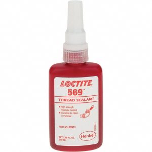 LOCTITE Threadlocker: Red, 50 mL, Bottle 135492