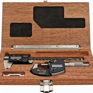 MITUTOYO Machinist Caliper & Micrometer Kit: 4 pc, 0 to 6" Caliper, 0 to 1" Micrometer 64PKA076D