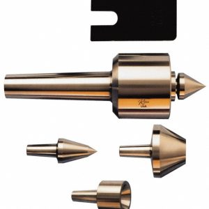 RITEN 4 Point, 1400 Lb Max Workpiece, Bull Nose, Female, Standard & Tracer Points, Hardened Tool Steel, Live Center & Point Set 49505