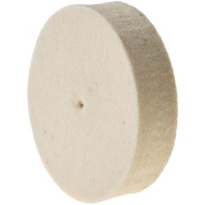 BUFFALO FELT CORP - ABRASIVES Unmounted Polishing Buffing Wheel: 2" Dia, 1/2" Thick, 1/2" Arbor Hole Dia 2 01004 04521 3