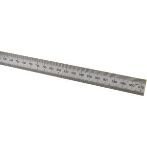 SPI Steel Rule: 36" OAL, Metric Graduation, Flexible, 3/4" OAW 13-957-6