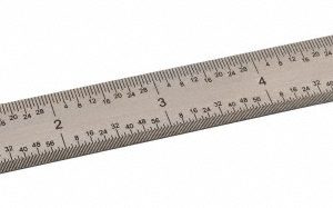 SPI Steel Rule: 48" OAL, 16R Graduation, Flexible, 3/4" OAW 13-963-4