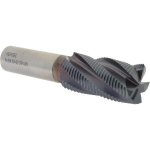 HERTEL Roughing & Finishing End Mill: 1" Dia, 5 Flute, Square End, Cobalt 91197483