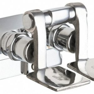 CHICAGO FAUCETS No Spout, Self Closing Cartridges Design, Rough Chrome, Floor Mounted, Floor Mounted Faucet with Short Pedals 625-ABRCF