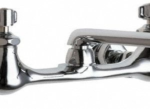 CHICAGO FAUCETS Wall Mount, Swing Spout Service Sink Faucet 540-LDABCP
