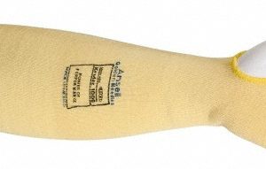 ANSELL Cut & Puncture-Resistant Sleeve: Size Universal, Kevlar, Yellow, ANSI Cut A3 222146