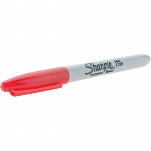 SHARPIE Permanent Marker: Red, AP Non-Toxic, Fine Tip 30052
