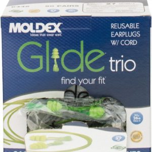 MOLDEX Earplug: 27dB, Polyvinylchloride, Flanged, No Roll, Corded 6445