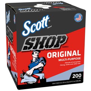 SCOTT Scott Shop Towels Original (75190), Blue, Pop-Up Dispenser Box 75190