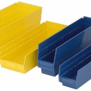QUANTUM STORAGE Plastic Hopper Shelf Bin: Blue QSB205BLCS