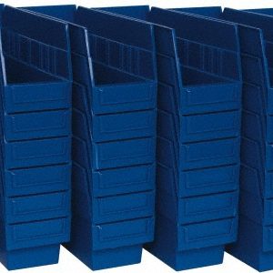 QUANTUM STORAGE Plastic Hopper Shelf Bin: Blue QSB201BLCS