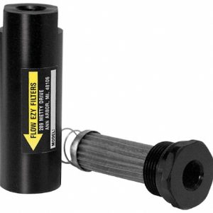 FLOW EZY FILTERS 3/8 NPT Thread, 149 Micron, 1.6" Outside Diam, 4.9" Long, Stainless Steel Wire Cloth Media, Filter Assembly 6ILA-03-149