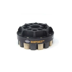 BRUSH RESEARCH MFG. 4" 120 Grit Ceramic/Silicon Carbide Tapered Disc Brush ADT10018120